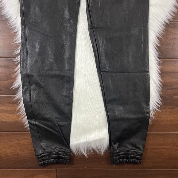 Spanx Size Small Noir Black Faux Leather Like‎ Jogger Pants - Picture 3 of 10